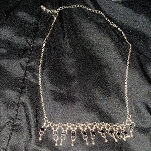 Black and silver jeweled necklace 🤩